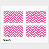 Girly roze Chevron Patroon Rechthoekige Sticker (Vel)