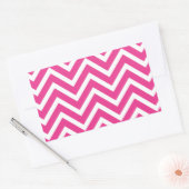 Girly roze Chevron Patroon Rechthoekige Sticker (Envelop)