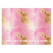 Girly roze chique glam goud tafelkleed (Voorkant (Horizontaal))