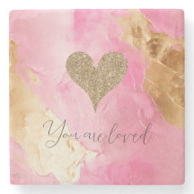 Girly roze chique glam gouden glitter hart