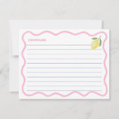 Girly roze citroenen advies goed wensen voor moede kaart (Achterkant)