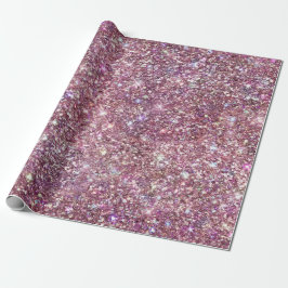 Girly Roze Confetti Sparkle Cadeaupapier
