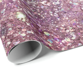 Girly Roze Confetti Sparkle Cadeaupapier