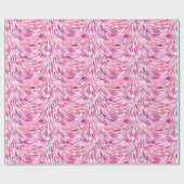 Girly Roze Dier Zebra Print Cadeaupapier (Vlak)