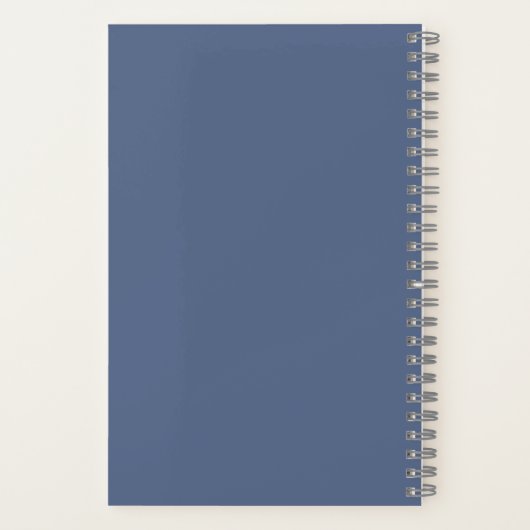 Girly Roze en Blauw Monogrammed Volledige Naam Not Notitieboek (Achterkant)