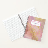 Girly Roze en Gouden Glitter Ink Compositie Notitieboek (Binnen)