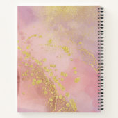 Girly Roze en Gouden Glitter Ink Compositie Notitieboek (Achterkant)