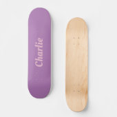 Girly roze en paarse gepersonaliseerde naam skateb persoonlijk skateboard (Voorkant)