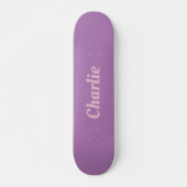Girly roze en paarse gepersonaliseerde naam skateb persoonlijk skateboard (Voorkant)