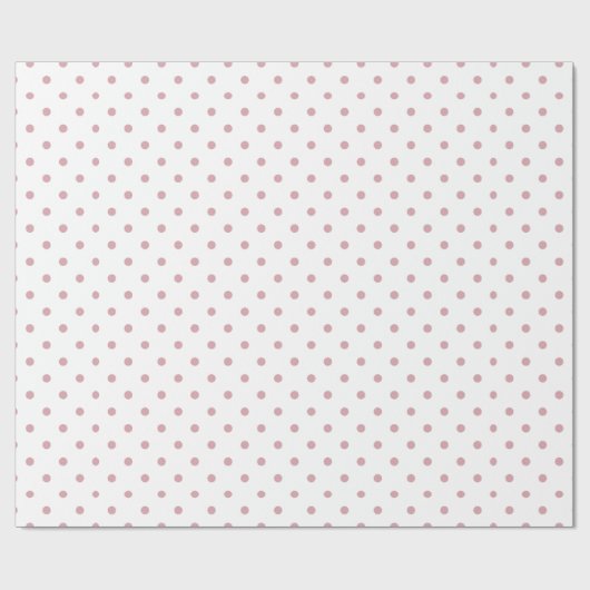 Girly roze en witte Stippen Cadeaupapier (Vlak)
