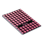 Girly roze en zwart notitieboek (Rechterzijde)