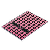 Girly roze en zwart notitieboek (Linkerzijde)