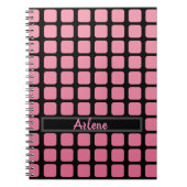 Girly roze en zwart notitieboek (Voorkant)