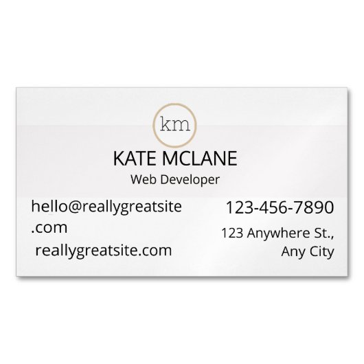 GIRLY Roze Esthetisch Vrouwelijk Magnetisch Visitekaartje (Voorkant)