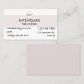 GIRLY Roze Esthetische Professionele Sjabloon Visitekaartje (Voorkant / Achterkant)