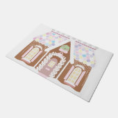 Girly Roze gemberbrood huis deurmat (Schuin)