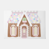 Girly Roze gemberbrood huis deurmat (Voorkant)