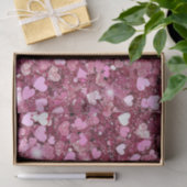 Girly roze glitter harten tissuepapier (Geschenk)