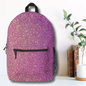 Girly roze glitter patroon bedrukte rugzak