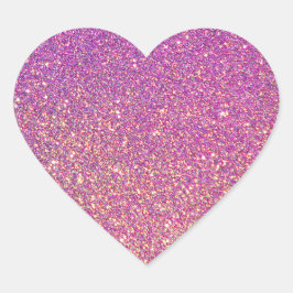 Girly roze glitter patroon hart sticker