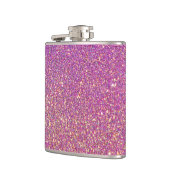 Girly roze glitter patroon heupfles (Links)
