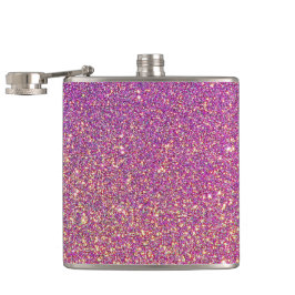 Girly roze glitter patroon heupfles