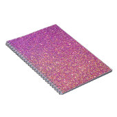 Girly roze glitter patroon notitieboek (Rechterzijde)