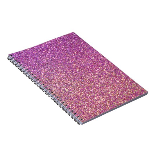 Girly roze glitter patroon notitieboek (Rechterzijde)