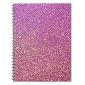 Girly roze glitter patroon notitieboek (Voorkant)