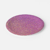 Girly roze glitter patroon papieren bordje (Gekanteld)