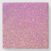Girly roze glitter patroon stenen onderzetter (Voorkant)