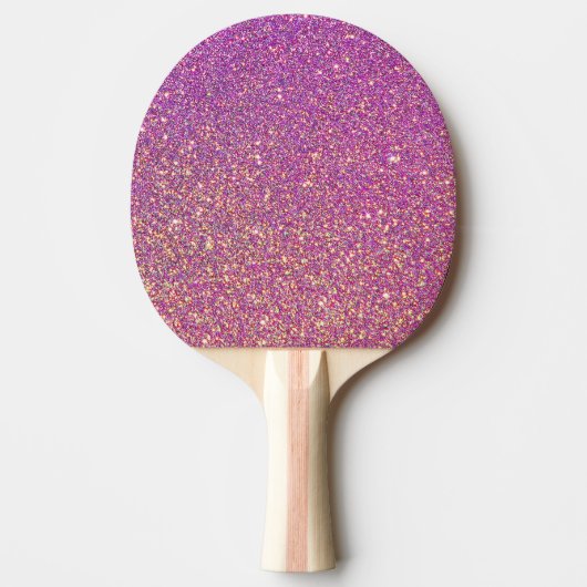 Girly roze glitter patroon tafeltennisbatje (Voorkant)