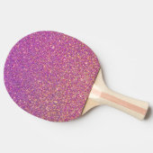 Girly roze glitter patroon tafeltennisbatje (Zijkant)