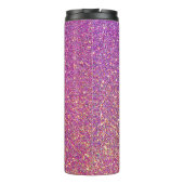Girly roze glitter patroon thermosbeker (Achterkant)