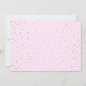 girly roze glitter schattig kaart (Achterkant)