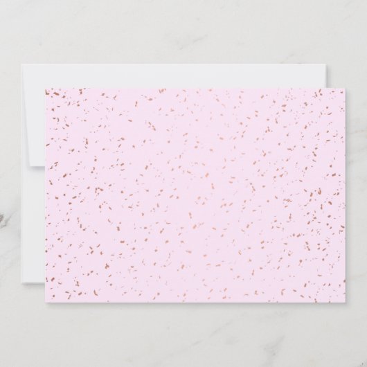 girly roze glitter schattig kaart (Achterkant)