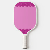 Girly roze glitter zigzag, monogram pickleball paddle (Achterkant)
