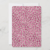 Girly Roze Glitzy Glam Glitter Luipaardprint Kaart (Achterkant)