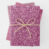 Girly  Roze Glitzy Glitter Sparkle Inpakpapier Vel (In situ)