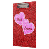 GIRLY ROZE HART RODE GLITTER KLEMBORD (Links)