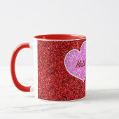 GIRLY ROZE HART RODE GLITTER MOK (Links)