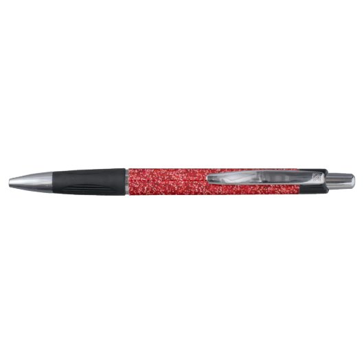 GIRLY ROZE HART RODE GLITTER PEN (Achterkant)