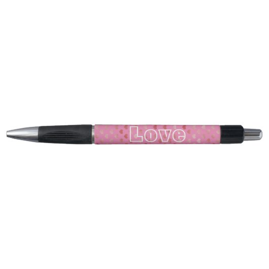 Girly Roze Harten Ombre Pen (Voorkant)