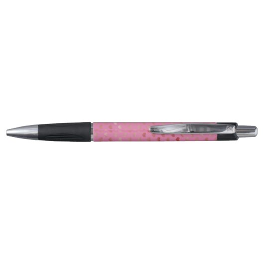 Girly Roze Harten Ombre Pen (Achterkant)