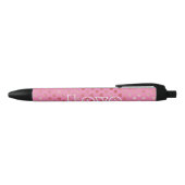 Girly Roze Harten Ombre Zwarte Inkt Pen (Bovenkant)