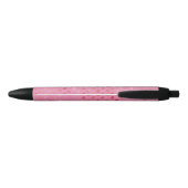 Girly Roze Harten Ombre Zwarte Inkt Pen (Achterkant)