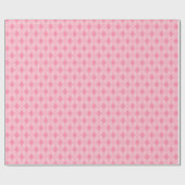 Girly Roze Kleine Argyle Diamant Patroon Cadeaupapier (Vlak)