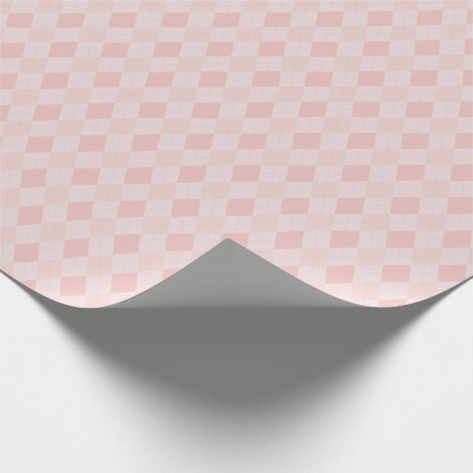 Girly Roze Kleine Argyle Diamant Patroon Cadeaupapier (Hoek)