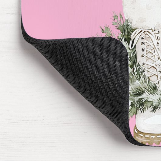 Girly roze laarzen benen muismat (Hoek)