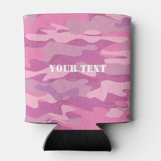 Girly roze leger camo camouflage kleur koelbox blikjeskoeler (Achterkant)